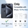 image:imageJETech Case for iPhone 15 Pro Max Natural Titanium  Solid Color Matte TPU Frame Scratch Resistant Clear Back Phone CoverBlue Titanium