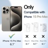 image:imageJETech Case for iPhone 15 Pro Max Natural Titanium  Solid Color Matte TPU Frame Scratch Resistant Clear Back Phone CoverNatural Titanium