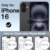 image:imageJETech Case for iPhone 16 360 Protection Black  Compatible with MagSafe Builtin Tempered Glass Screen Protector Camera Control ButtonBlack