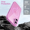 image:imageJETech Case for iPhone 16 360 Protection Black  Compatible with MagSafe Builtin Tempered Glass Screen Protector Camera Control ButtonPink