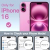 image:imageJETech Case for iPhone 16 360 Protection Black  Compatible with MagSafe Builtin Tempered Glass Screen Protector Camera Control ButtonPink