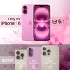 image:imageJETech Case for iPhone 16 Teal  Solid Color Matte TPU Frame Scratch Resistant Clear Back Phone CoverPink