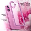 image:imageJETech Case for iPhone 16 Teal  Solid Color Matte TPU Frame Scratch Resistant Clear Back Phone CoverPink
