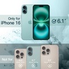 image:imageJETech Case for iPhone 16 Teal  Solid Color Matte TPU Frame Scratch Resistant Clear Back Phone CoverTeal