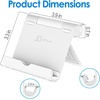 image:imageJETech Foldable Tablet Stand for 411 Tablets and Phones Silver  Adjustable Portable Desktop Holder Foldable Dock for iPadiPad ProAirMini Galaxy Tab A8A7 LiteA7S8S7 Kindle etcSilver
