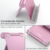 image:imageJETech Foldable Tablet Stand for 411 Tablets and Phones Silver  Adjustable Portable Desktop Holder Foldable Dock for iPadiPad ProAirMini Galaxy Tab A8A7 LiteA7S8S7 Kindle etcRose Gold