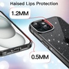 image:imageJETech Glitter Case for iPhone 15 Clear  Sparkly Glitter Design Shockproof Protection Clear Back Stylish LookBlack