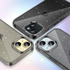 image:imageJETech Glitter Case for iPhone 15 Clear  Sparkly Glitter Design Shockproof Protection Clear Back Stylish LookBlack