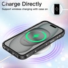 image:imageJETech Glitter Case for iPhone 15 Clear  Sparkly Glitter Design Shockproof Protection Clear Back Stylish LookBlack