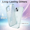 image:imageJETech Glitter Case for iPhone 15 Clear  Sparkly Glitter Design Shockproof Protection Clear Back Stylish LookBlue