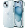 image:imageJETech Glitter Case for iPhone 15 Clear  Sparkly Glitter Design Shockproof Protection Clear Back Stylish LookBlue