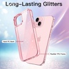 image:imageJETech Glitter Case for iPhone 15 Clear  Sparkly Glitter Design Shockproof Protection Clear Back Stylish LookPink