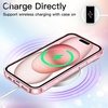 image:imageJETech Glitter Case for iPhone 15 Clear  Sparkly Glitter Design Shockproof Protection Clear Back Stylish LookPink