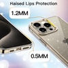 image:imageJETech Glitter Case for iPhone 15 Pro Clear  Sparkly Glitter Design Shockproof Protection Clear Back Stylish LookClear
