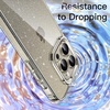 image:imageJETech Glitter Case for iPhone 15 Pro Max Clear  Sparkly Glitter Design Shockproof Protection Clear Back Stylish LookClear
