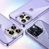 image:imageJETech Glitter Case for iPhone 15 Pro Max Clear  Sparkly Glitter Design Shockproof Protection Clear Back Stylish LookLight Purple