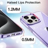image:imageJETech Glitter Case for iPhone 15 Pro Max Clear  Sparkly Glitter Design Shockproof Protection Clear Back Stylish LookLight Purple