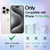 image:imageJETech Glitter Case for iPhone 15 Pro Max Clear  Sparkly Glitter Design Shockproof Protection Clear Back Stylish LookLight Purple