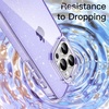 image:imageJETech Glitter Case for iPhone 15 Pro Max Clear  Sparkly Glitter Design Shockproof Protection Clear Back Stylish LookLight Purple