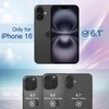 image:imageJETech Glitter Case for iPhone 16 Clear  Sparkly Glitter Design Shockproof Protection Clear Back Stylish LookBlack