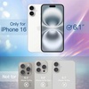 image:imageJETech Glitter Case for iPhone 16 Clear  Sparkly Glitter Design Shockproof Protection Clear Back Stylish LookClear