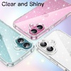 image:imageJETech Glitter Case for iPhone 16 Clear  Sparkly Glitter Design Shockproof Protection Clear Back Stylish LookClear