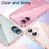 image:imageJETech Glitter Case for iPhone 16 Clear  Sparkly Glitter Design Shockproof Protection Clear Back Stylish LookLight Pink