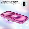 image:imageJETech Glitter Case for iPhone 16 Clear  Sparkly Glitter Design Shockproof Protection Clear Back Stylish LookPink