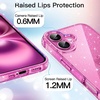 image:imageJETech Glitter Case for iPhone 16 Clear  Sparkly Glitter Design Shockproof Protection Clear Back Stylish LookPink