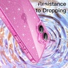 image:imageJETech Glitter Case for iPhone 16 Clear  Sparkly Glitter Design Shockproof Protection Clear Back Stylish LookPink