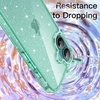 image:imageJETech Glitter Case for iPhone 16 Clear  Sparkly Glitter Design Shockproof Protection Clear Back Stylish LookTeal