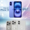 image:imageJETech Glitter Case for iPhone 16 Clear  Sparkly Glitter Design Shockproof Protection Clear Back Stylish LookUltramarine