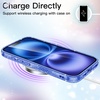 image:imageJETech Glitter Case for iPhone 16 Clear  Sparkly Glitter Design Shockproof Protection Clear Back Stylish LookUltramarine