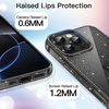 image:imageJETech Glitter Case for iPhone 16 Pro Clear  Sparkly Glitter Design Shockproof Protection Clear Back Stylish LookBlack Titanium