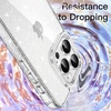 image:imageJETech Glitter Case for iPhone 16 Pro Clear  Sparkly Glitter Design Shockproof Protection Clear Back Stylish LookClear