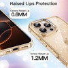 image:imageJETech Glitter Case for iPhone 16 Pro Clear  Sparkly Glitter Design Shockproof Protection Clear Back Stylish LookDesert Titanium