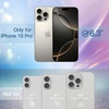 image:imageJETech Glitter Case for iPhone 16 Pro Clear  Sparkly Glitter Design Shockproof Protection Clear Back Stylish LookNatural Titanium