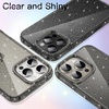 image:imageJETech Glitter Case for iPhone 16 Pro Max Clear  Sparkly Glitter Design Shockproof Protection Clear Back Stylish LookBlack Titanium