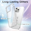 image:imageJETech Glitter Case for iPhone 16 Pro Max Clear  Sparkly Glitter Design Shockproof Protection Clear Back Stylish LookClear