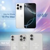 image:imageJETech Glitter Case for iPhone 16 Pro Max Clear  Sparkly Glitter Design Shockproof Protection Clear Back Stylish LookClear