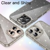 image:imageJETech Glitter Case for iPhone 16 Pro Max Clear  Sparkly Glitter Design Shockproof Protection Clear Back Stylish LookNatural Titanium