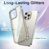 image:imageJETech Glitter Case for iPhone 16 Pro Max Clear  Sparkly Glitter Design Shockproof Protection Clear Back Stylish LookNatural Titanium