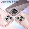 image:imageJETech Glitter Case for iPhone 16 Pro Max Clear  Sparkly Glitter Design Shockproof Protection Clear Back Stylish LookPink