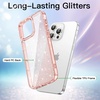 image:imageJETech Glitter Case for iPhone 16 Pro Max Clear  Sparkly Glitter Design Shockproof Protection Clear Back Stylish LookPink
