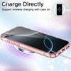 image:imageJETech Glitter Case for iPhone 16 Pro Max Clear  Sparkly Glitter Design Shockproof Protection Clear Back Stylish LookPink