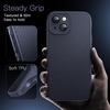 image:imageJETech Grip Case for iPhone 15 Black  Ergonomic Hold Camera Lens Protection Soft TPU Design Shockproof ProtectionDark Blue