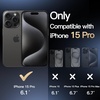 image:imageJETech Grip Case for iPhone 15 Pro Black Titanium  Ergonomic Hold Camera Lens Protection Soft TPU Design Shockproof ProtectionBlack Titanium