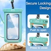 image:imageJETech IPX8 Waterproof Phone Pouch Dry Bag BlackBlack 2Pack  Touchscreen Compatible Fits up to 72 for iPhone 17e17161514 Series for Galaxy S26S25 Ultra for Pixel 10 SeriesBlackGreen
