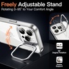 image:imageJETech Kickstand Case for iPhone 15 Pro Max Clear  Builtin Camera Ring Stand AntiYellowing Clear Back Shockproof Bumper AntiScratch ProtectionClear