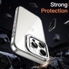 image:imageJETech Kickstand Case for iPhone 15 Pro Max Clear  Builtin Camera Ring Stand AntiYellowing Clear Back Shockproof Bumper AntiScratch ProtectionClear